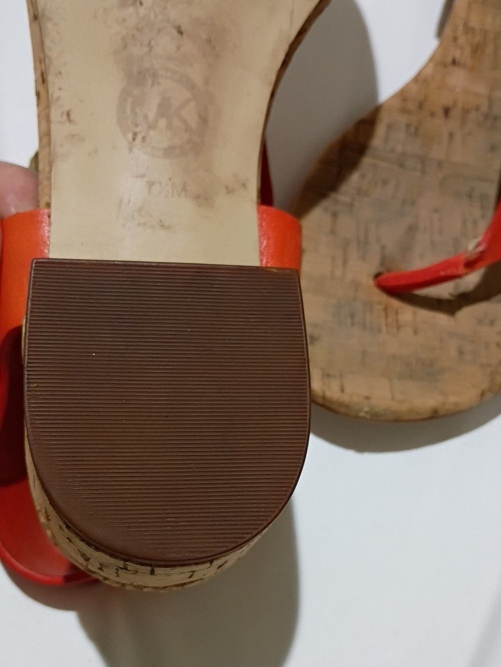 Michael Kors Coral Strap Leather Low Block Heel Sandals - Picture 9 of 10